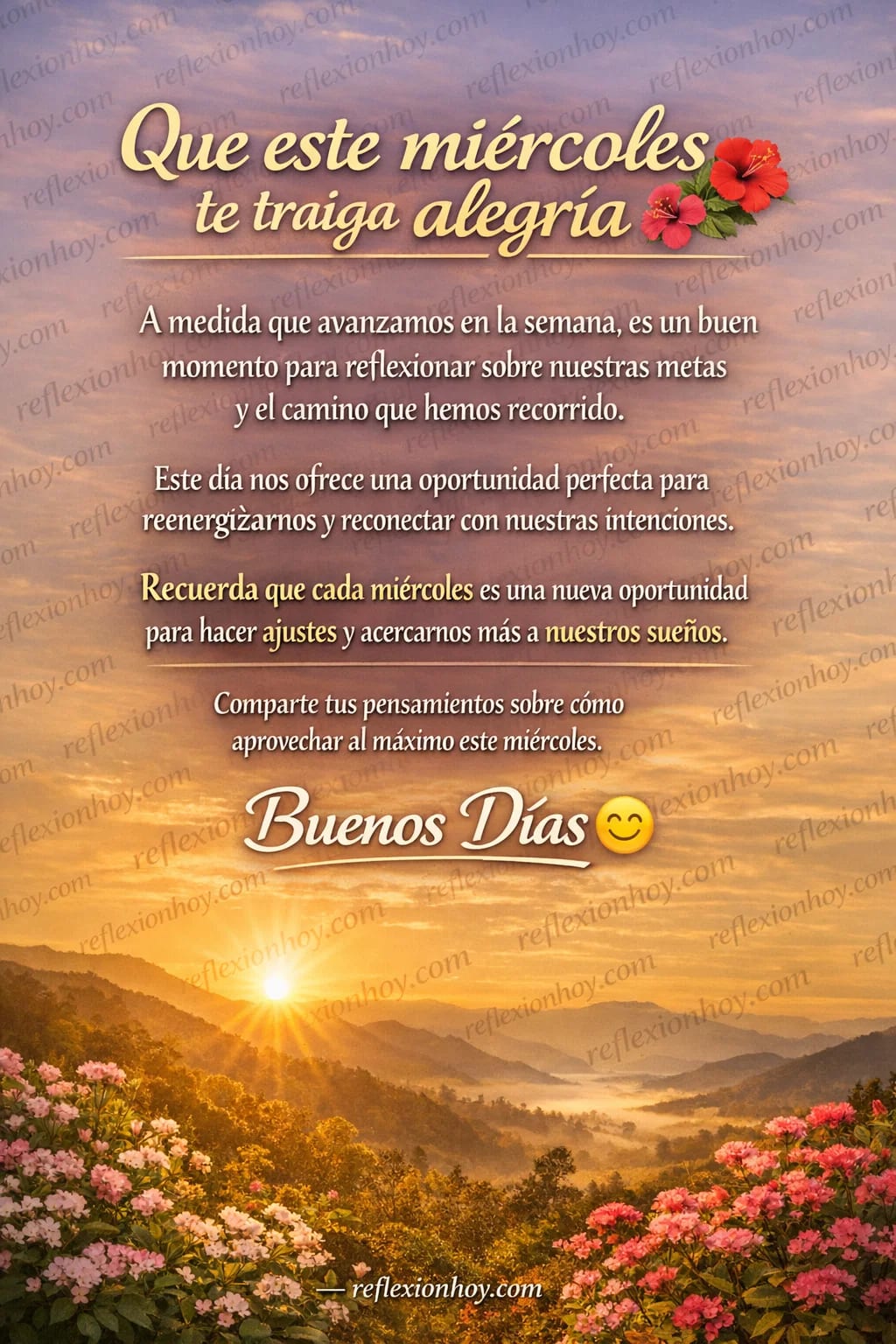 ¡Que este miércoles te llene de energía positiva! 🌟