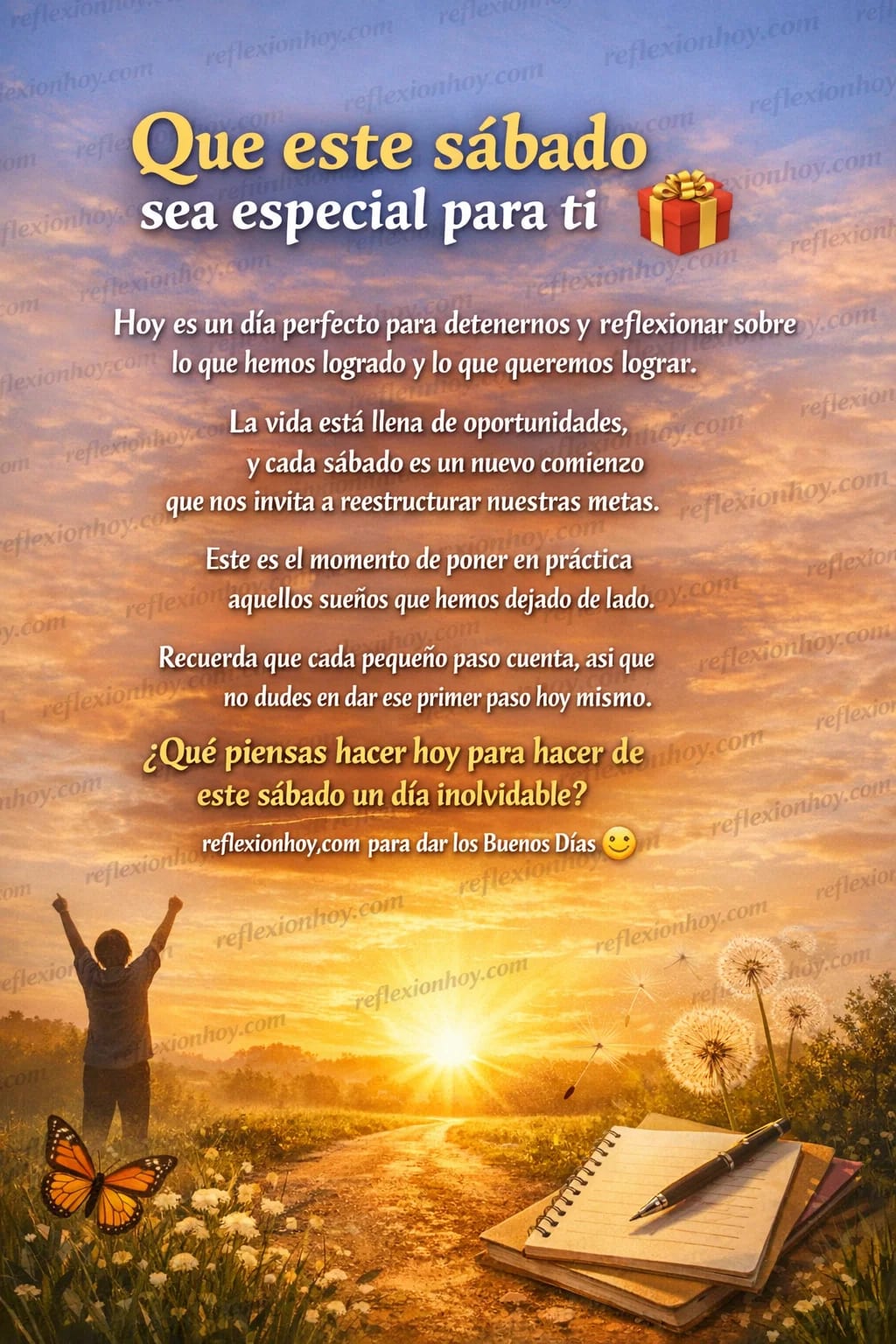 Imagen de la reflexión: ¡Que este sábado sea especial para ti! 🎁