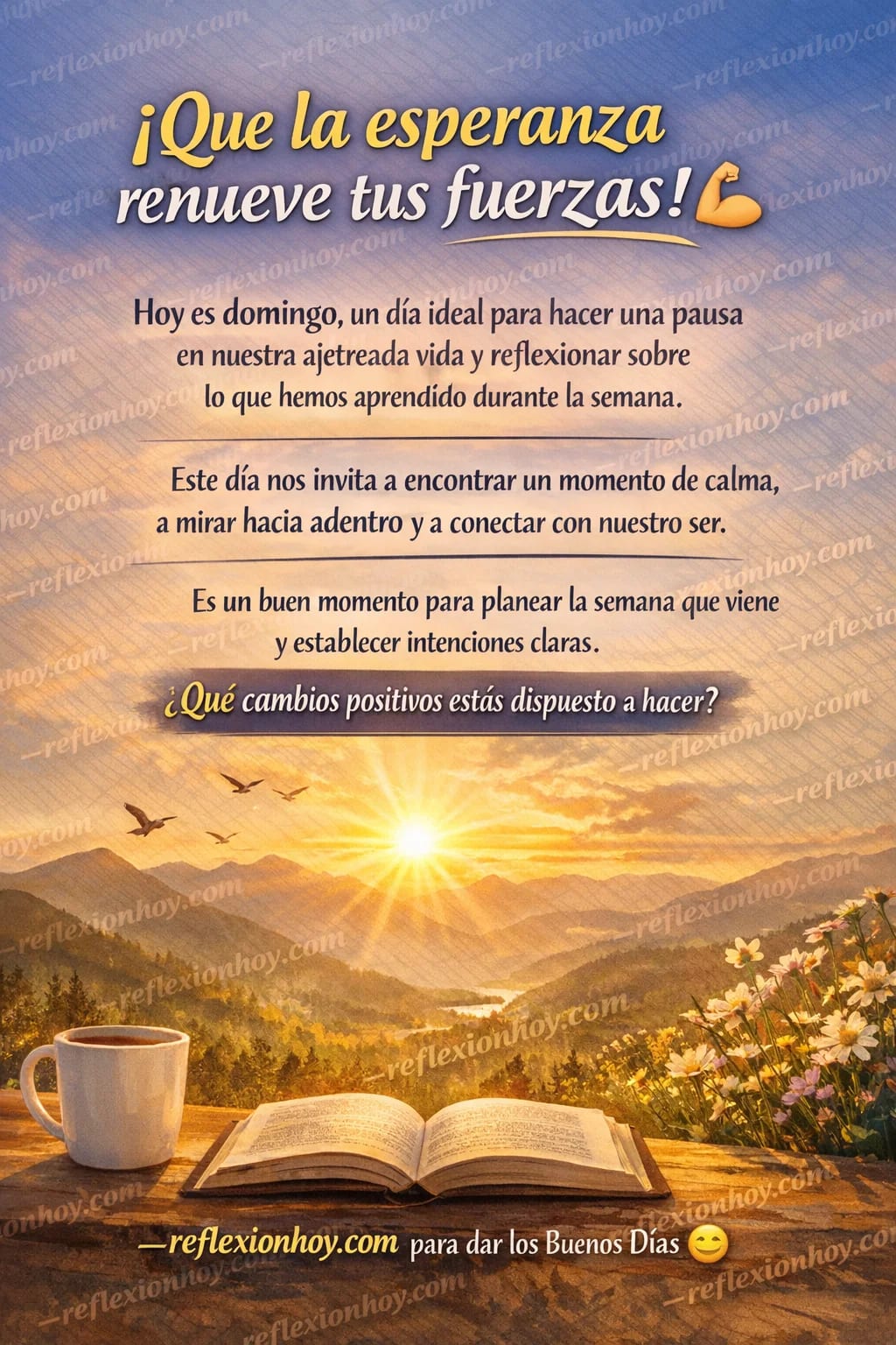 Imagen: ¡Despierta con luz! Reflexiones para un domingo positivo ☀️