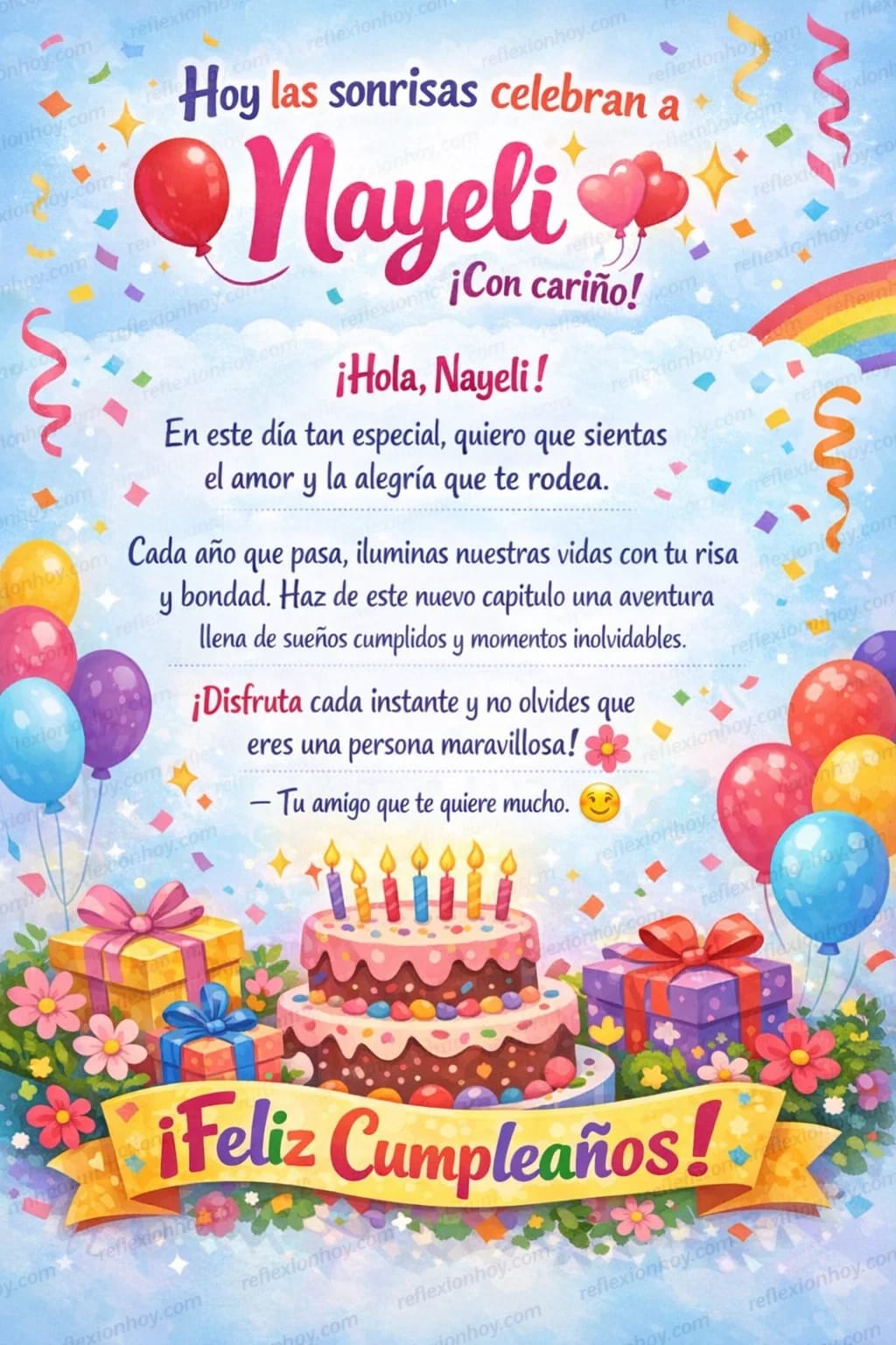 Imagen: ¡Feliz Cumpleaños, Nayeli! 🎉🎂✨ Sorpréndete hoy mismo!