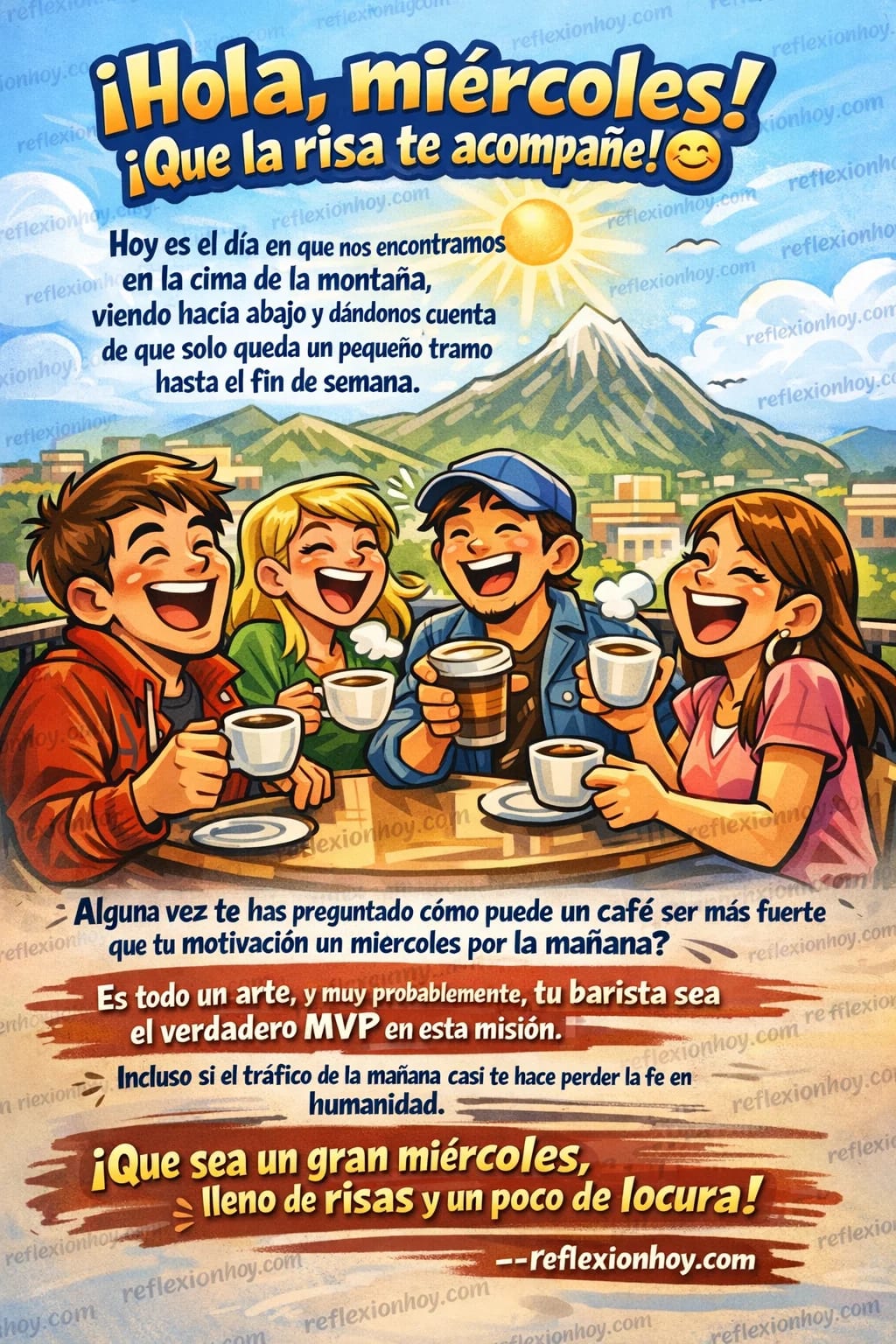 ¡Es miércoles y la risa es el mejor café! ☕😂