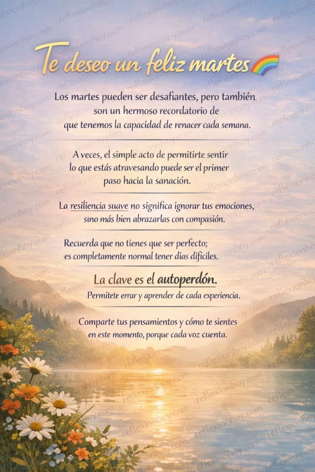 ¡Recarga tu energía este martes! 🌈 Reflexiones para ti