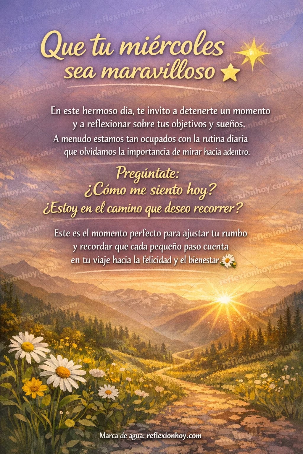 Imagen: ¡Que tu miércoles brille con luz y energía positiva! 🌈