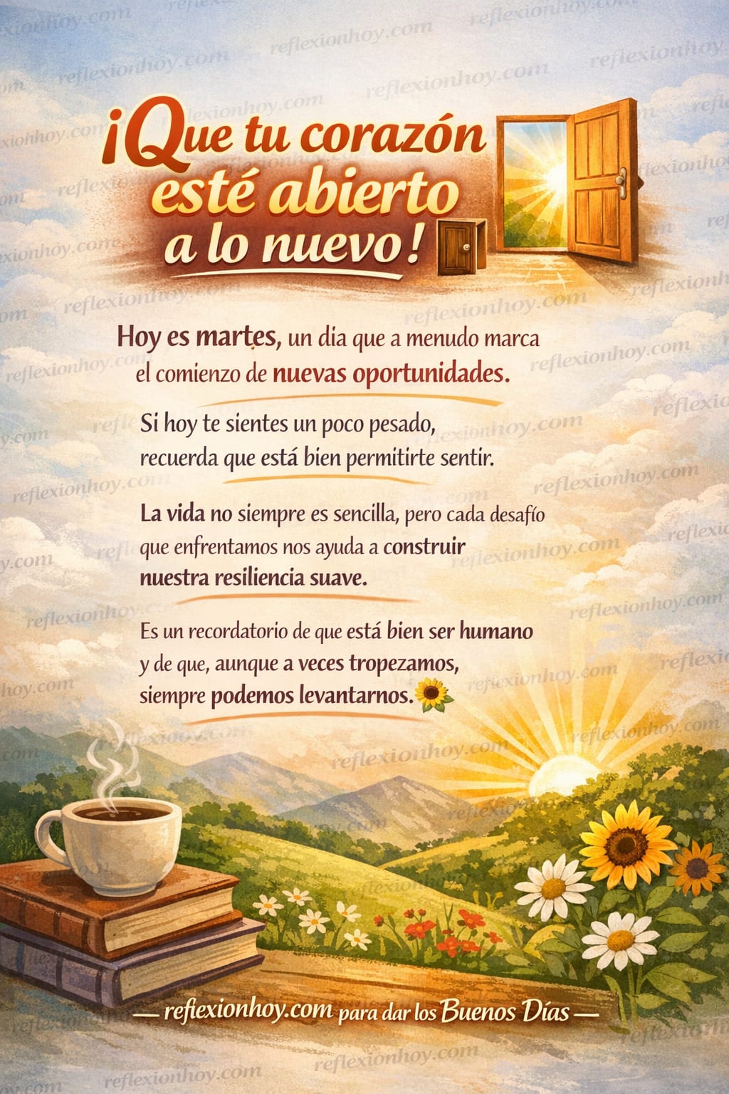 💖 Abre tu corazón: Reflexiones para un martes especial