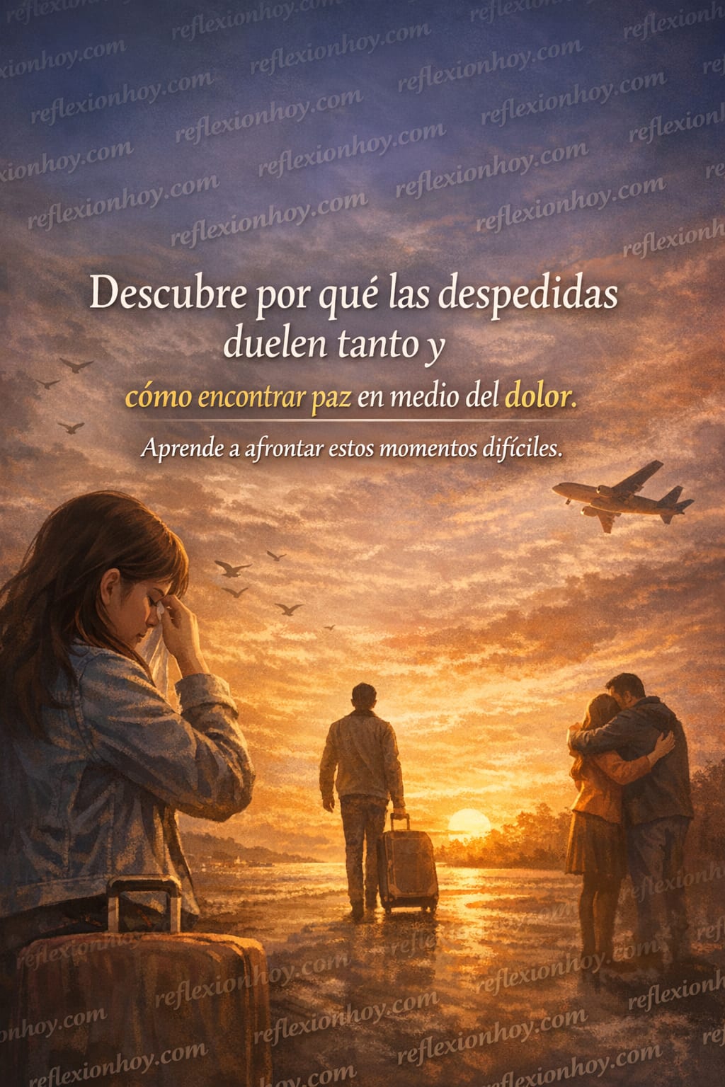 Una imagen que representa la tristeza y la esperanza en las despedidas.