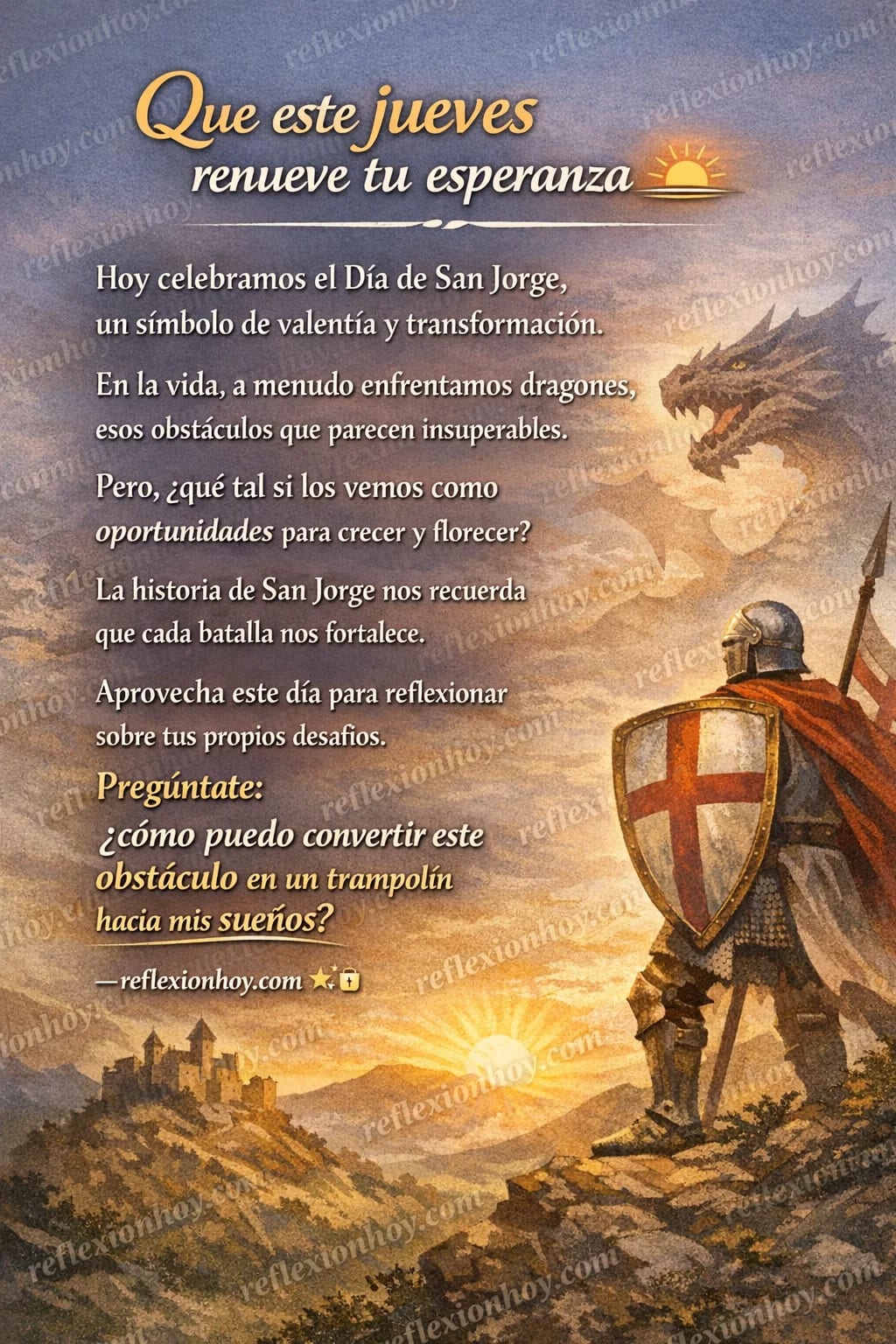 Renueva tu energía en este Día de San Jorge 🌟