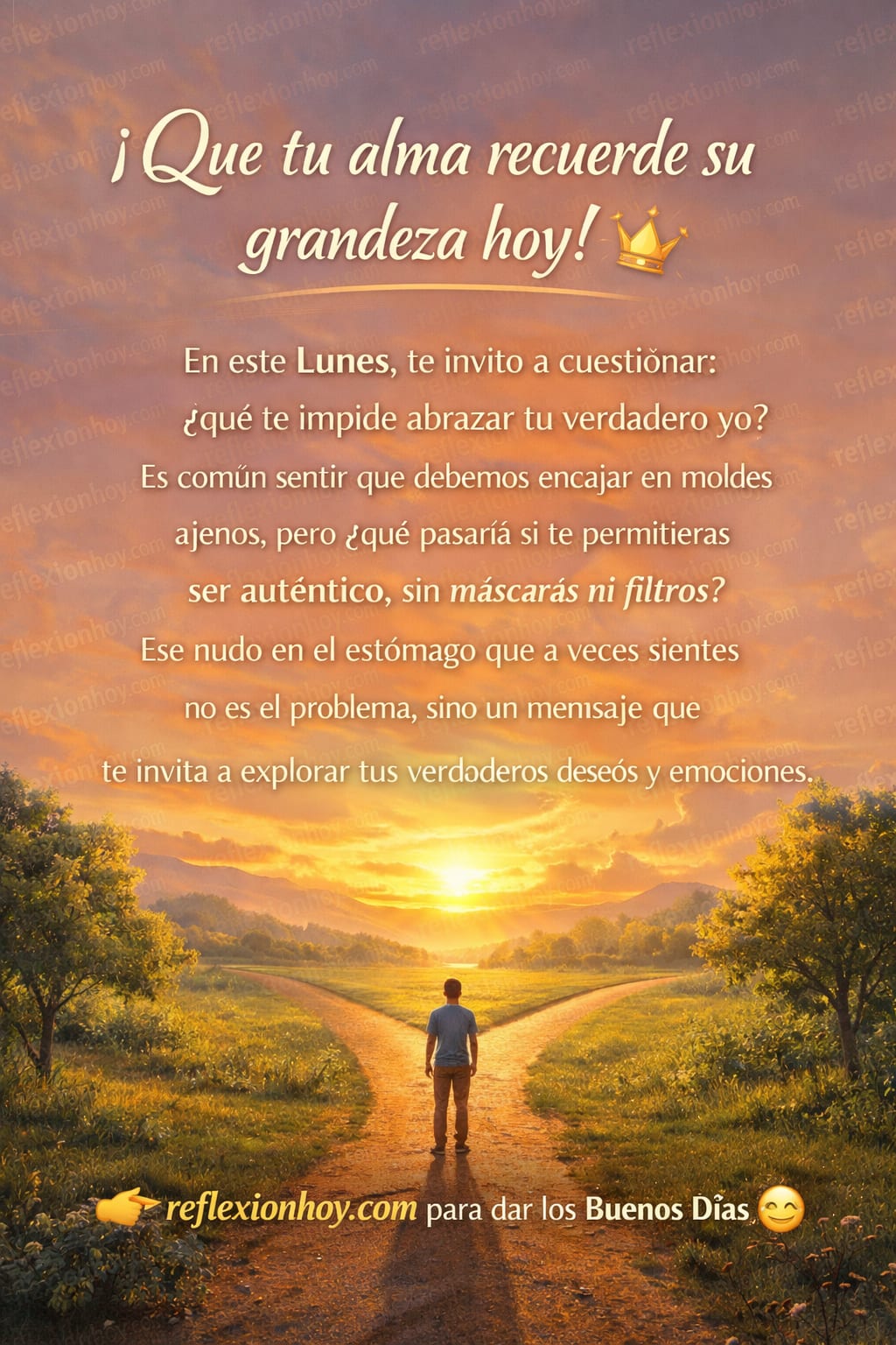 Imagen de la reflexión: ¿Qué te impide abrazar tu verdadero yo? 🌟