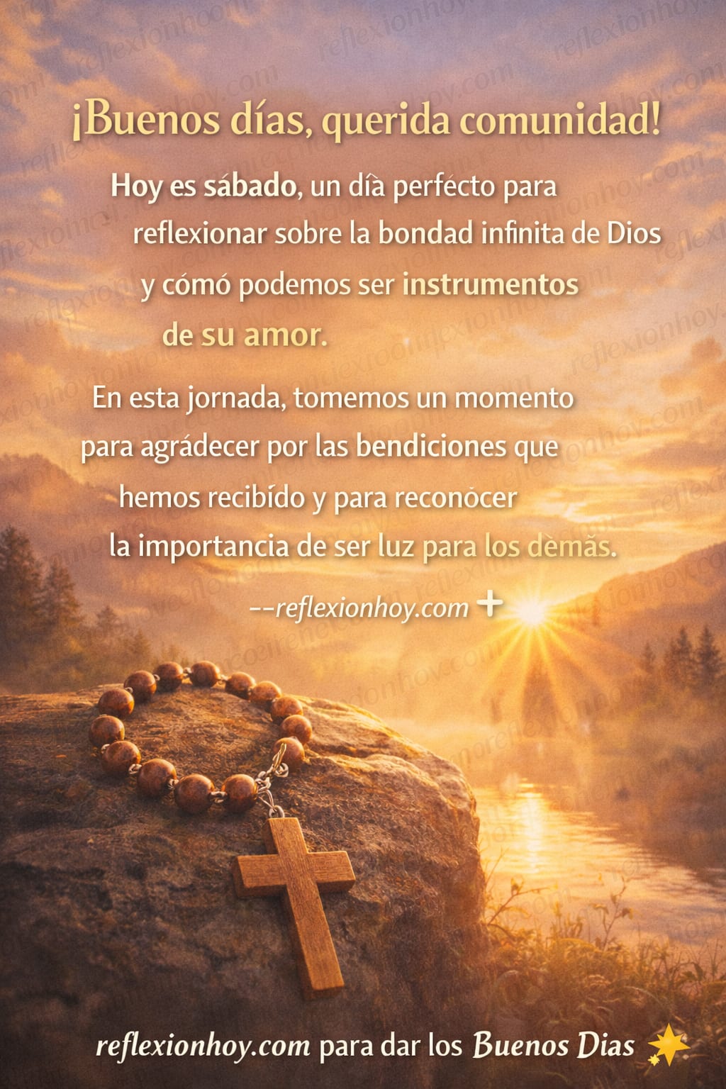 Que la luz de Cristo brille en tu sábado ✝️