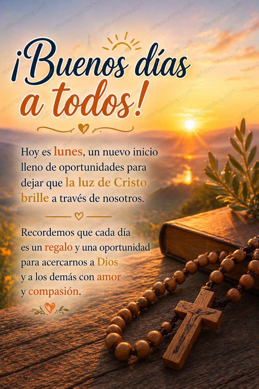 Imagen: Que tu alma brille en este hermoso lunes ✝️