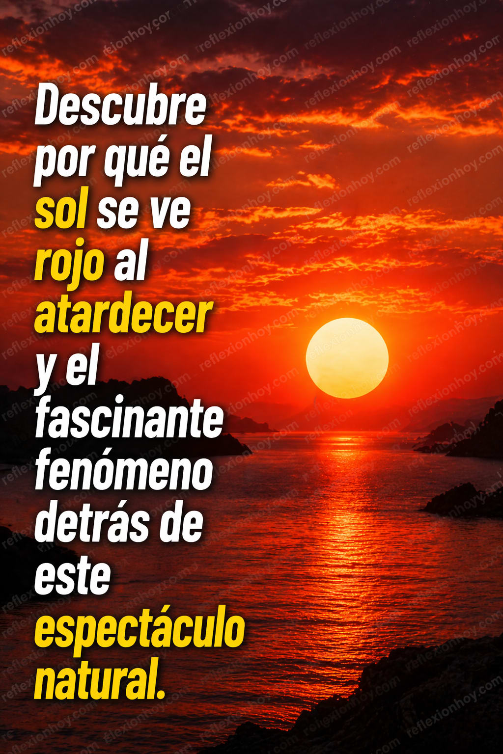 El sol rojo al atardecer, un espectáculo natural cautivante.