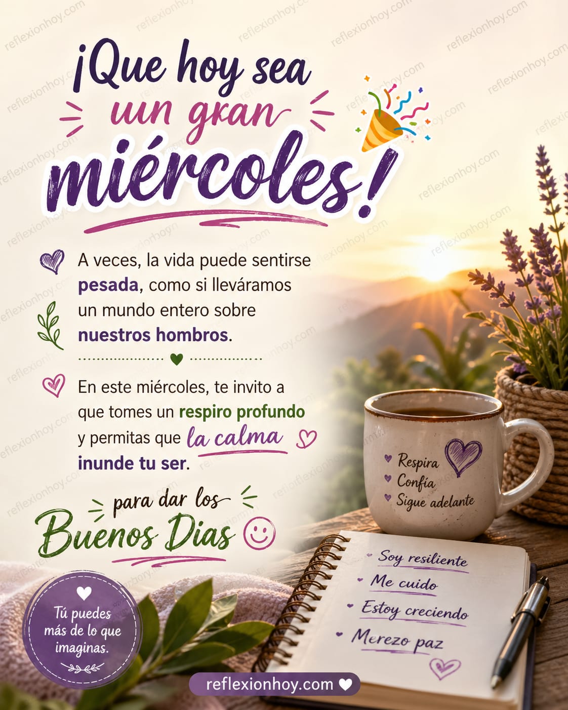Imagen: ¡Hoy es miércoles! 🌟 Encuentra tu luz interior