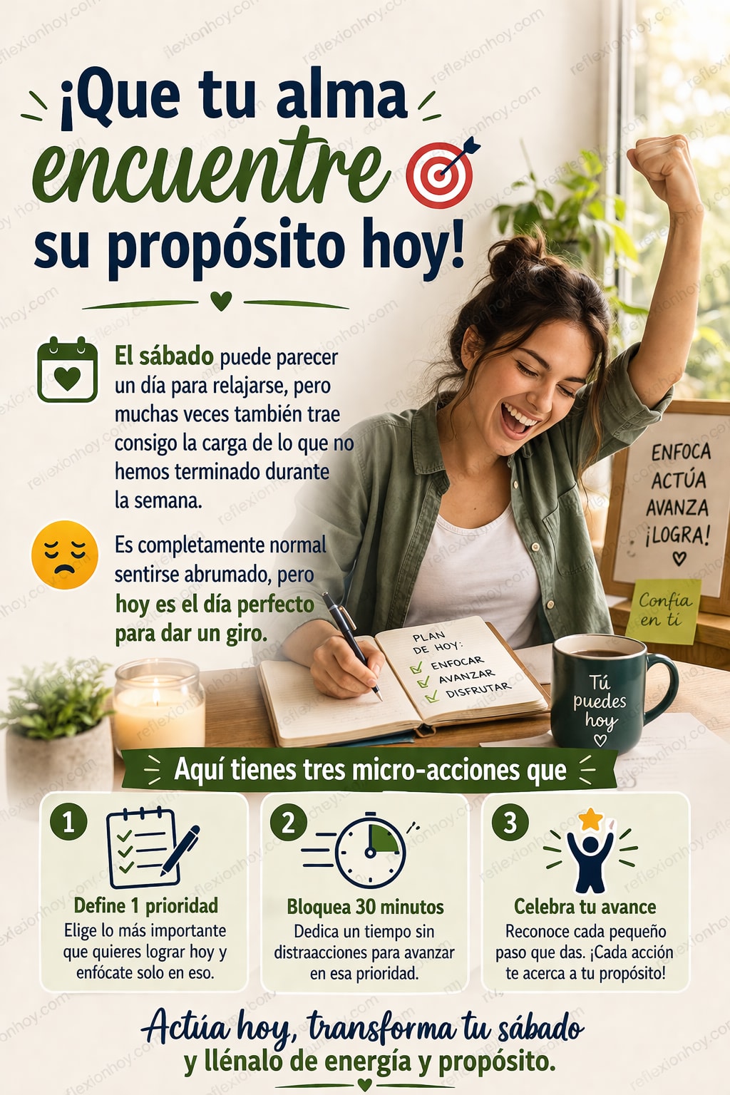 3 acciones rápidas para un sábado productivo 🚀