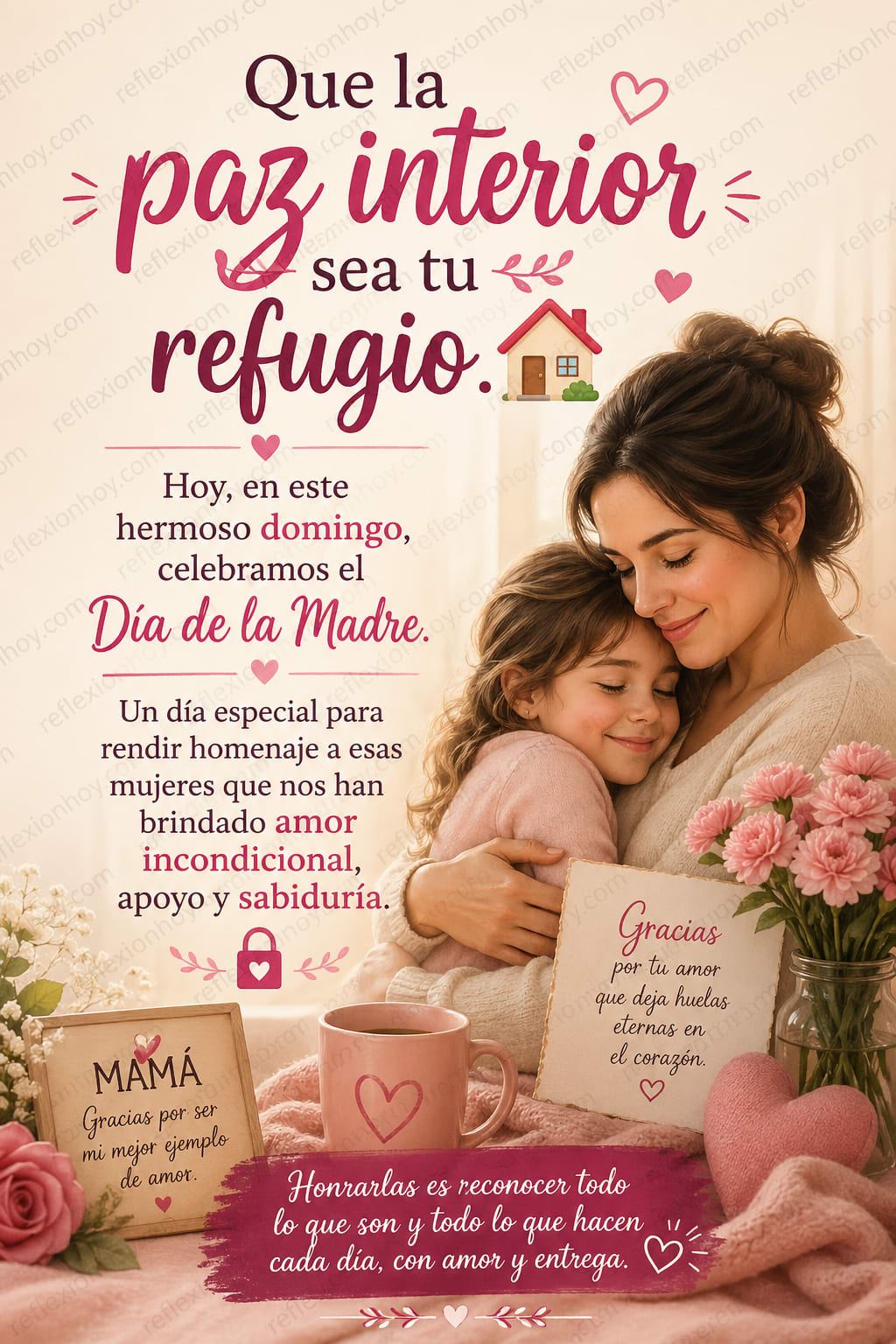 Imagen de la reflexión: Celebra a Mamá con Amor y Gratitud en su Día! 🌹