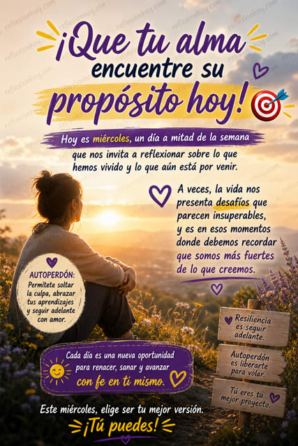 Imagen: 🌟 ¡Hoy es un buen miércoles para reflexionar! 🌈