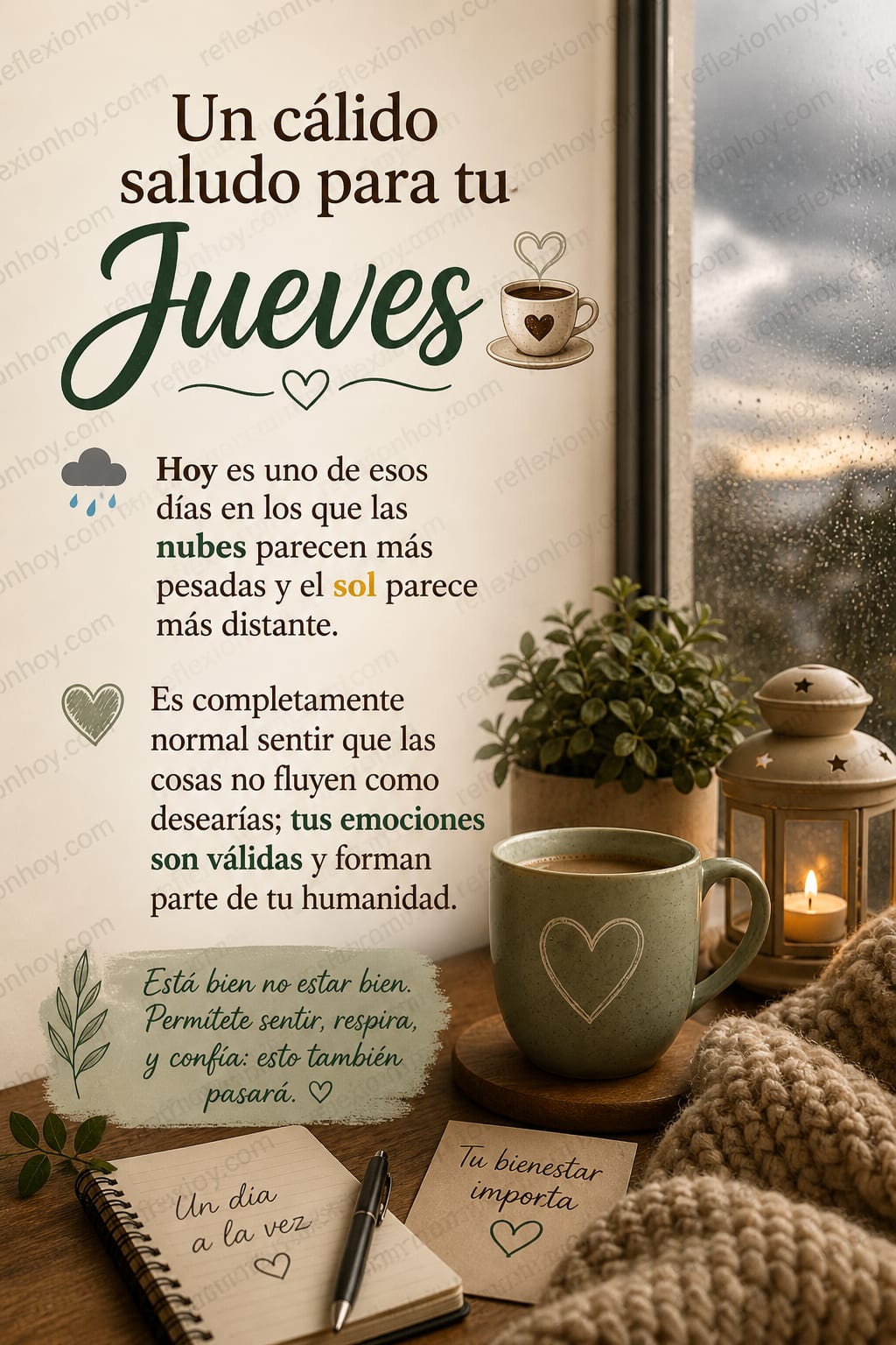 Reflexiona y Aligera Tu Carga Este Jueves ☕