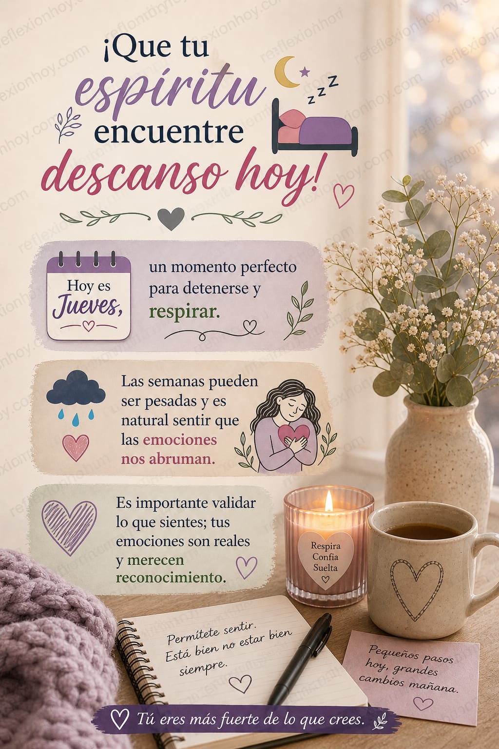 Imagen de la reflexión: Aligera tu carga este Jueves con una reflexión 💭