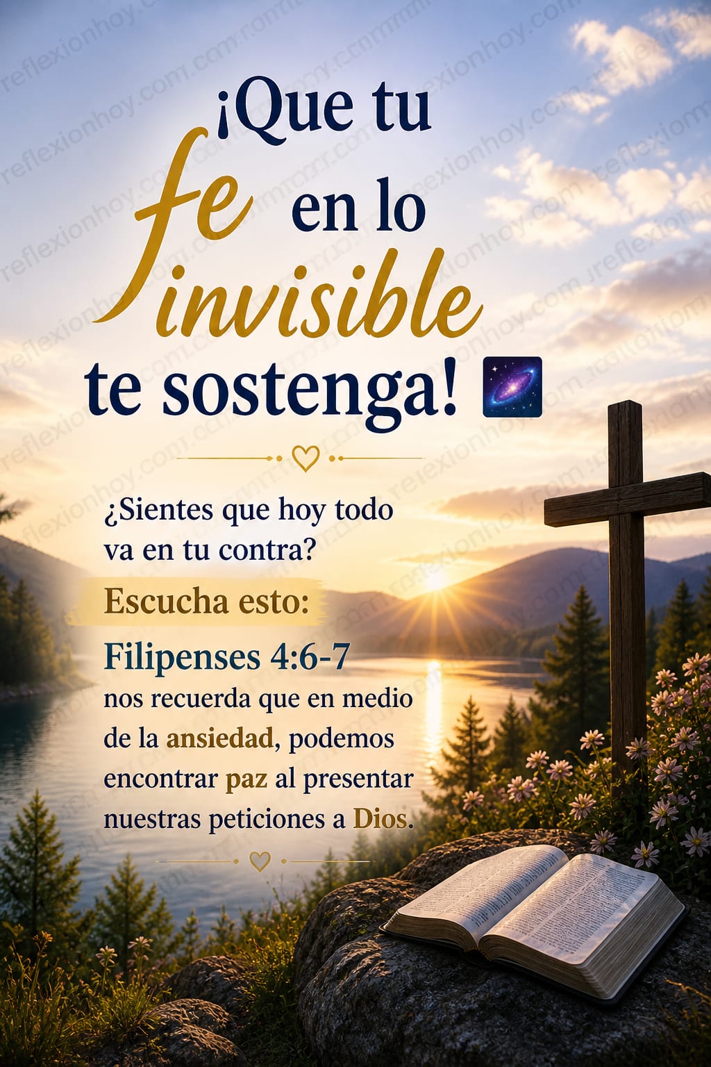 Imagen de la reflexión: ¿Y si Dios te habla justo en este caos? 🙏✨