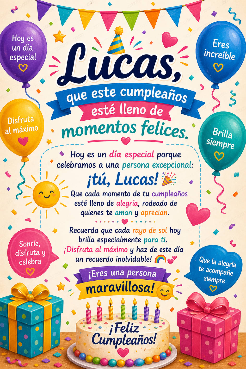 ¡Feliz Cumpleaños, Lucas! 🎉🎂✨ La fiesta comienza ahora!