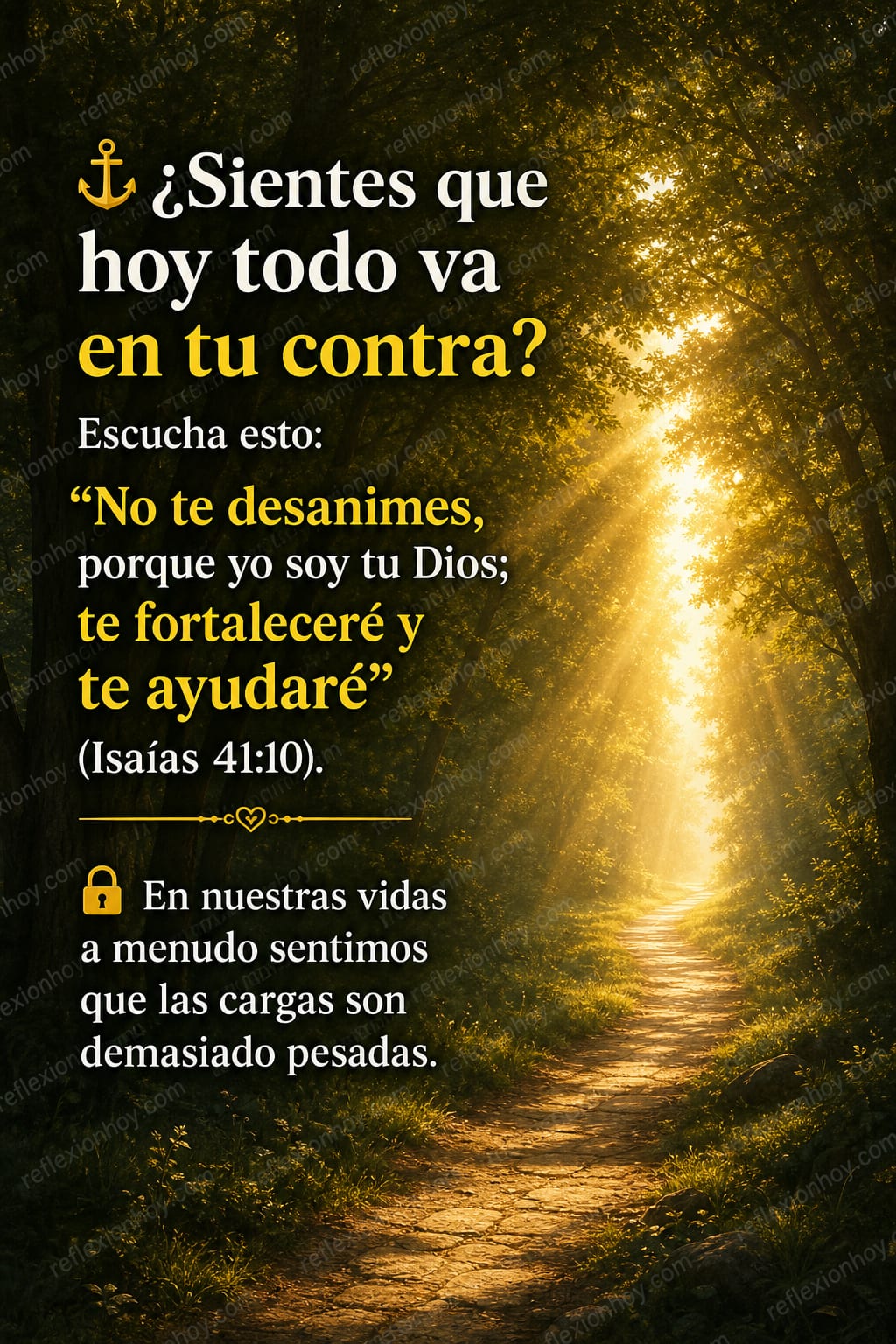 Imagen de la reflexión: ¿Sientes que la vida te abruma? 🌧️✨ Encuentra paz en Dios