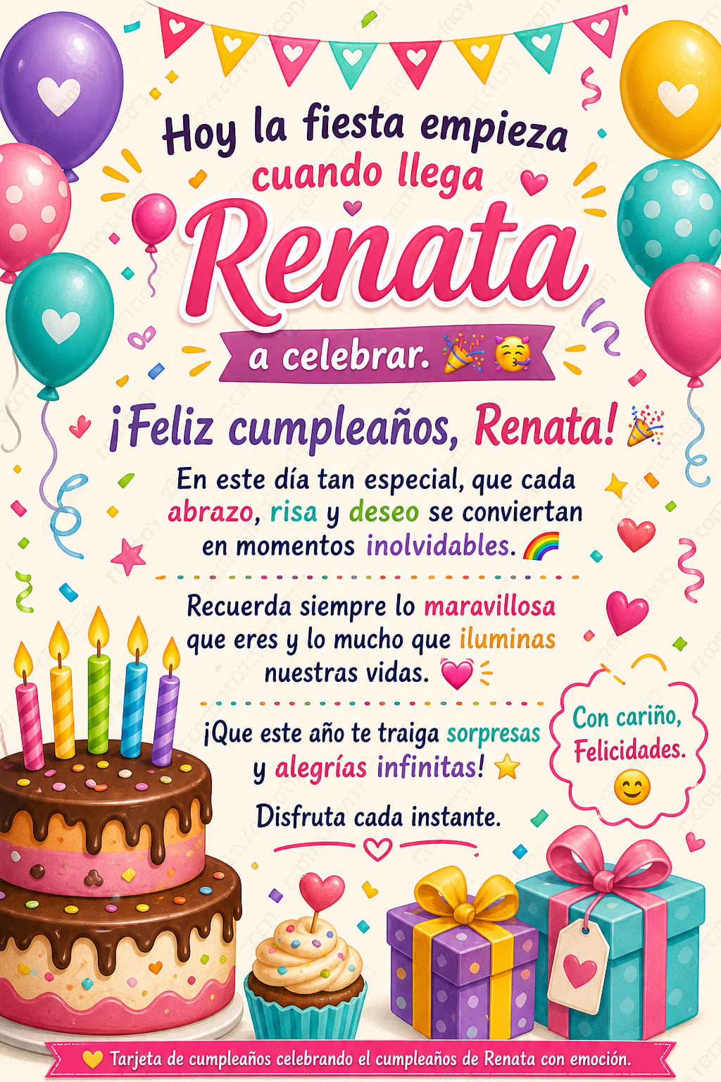 ¡Feliz Cumpleaños, Renata! 🎉🎂✨ Celebremos tu día especial