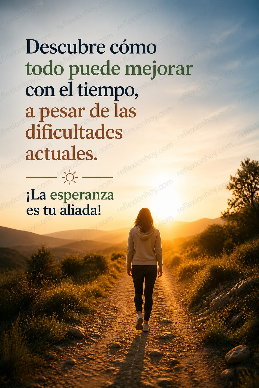 Una luz al final de un camino simbolizando esperanza y cambio.