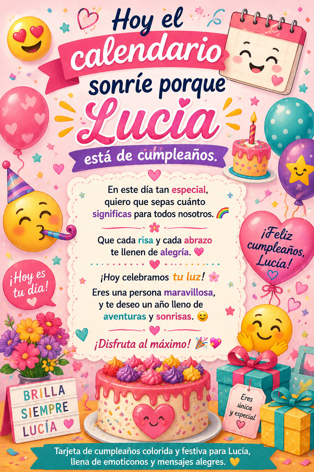 ¡Feliz Cumpleaños, Lucía! 🎉🎂✨ Que la diversión nunca pare!