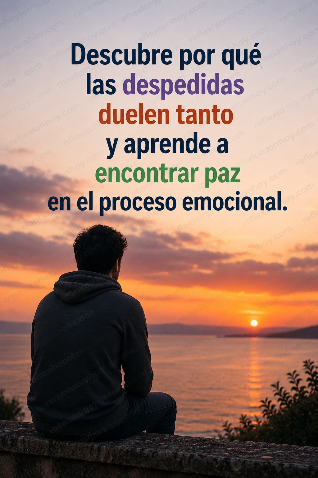 Una persona mirando al horizonte, simbolizando el dolor de una despedida.