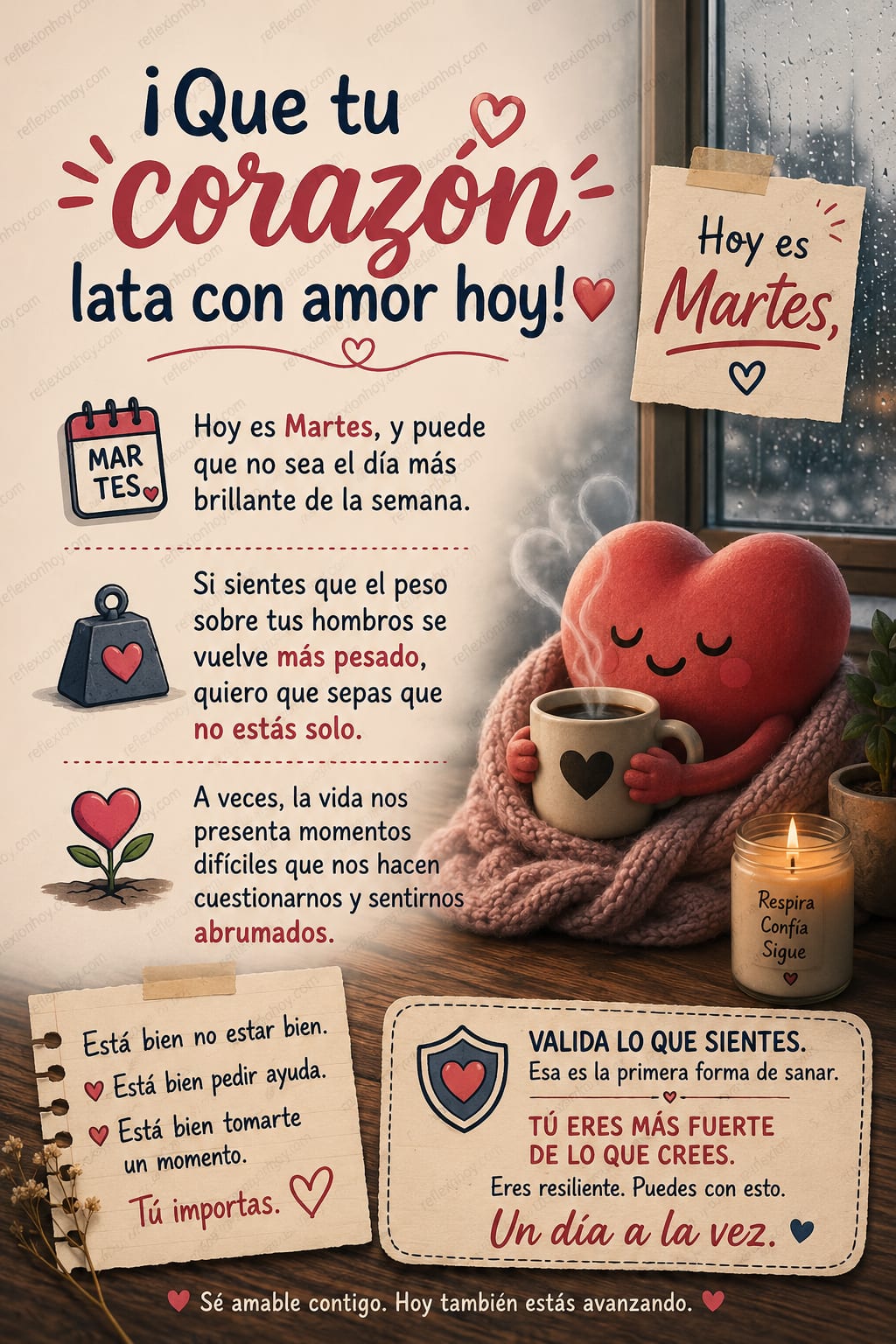Imagen de la reflexión: 🌧️ Martes Difícil? Aquí Tienes Calidez y Comprensión 🌈