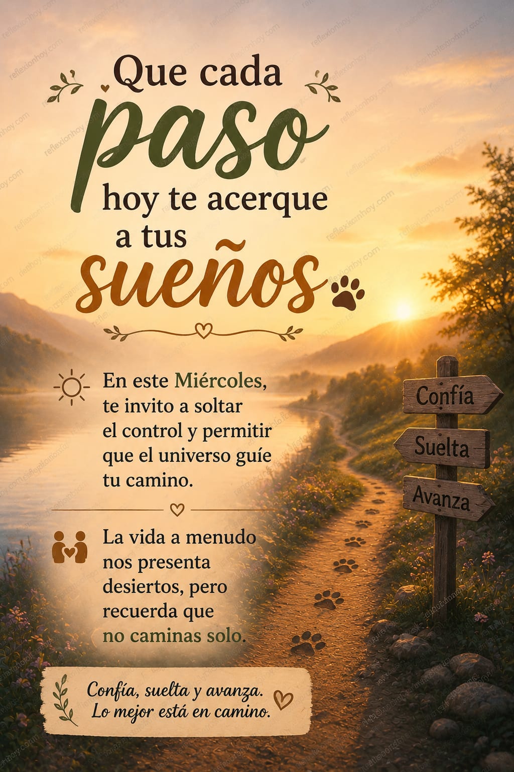 Confía en el proceso de la vida, hoy es Miércoles 🌿