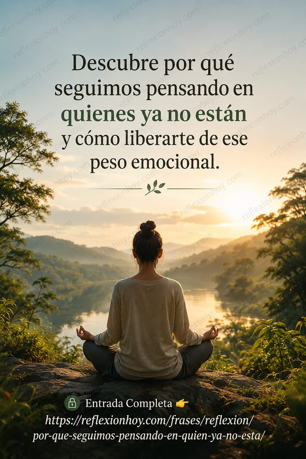 Una persona meditando rodeada de naturaleza, simbolizando la búsqueda de paz interior.