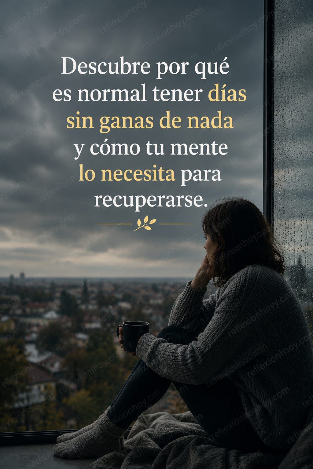 Una persona reflexionando en un día nublado, simbolizando momentos de introspección.
