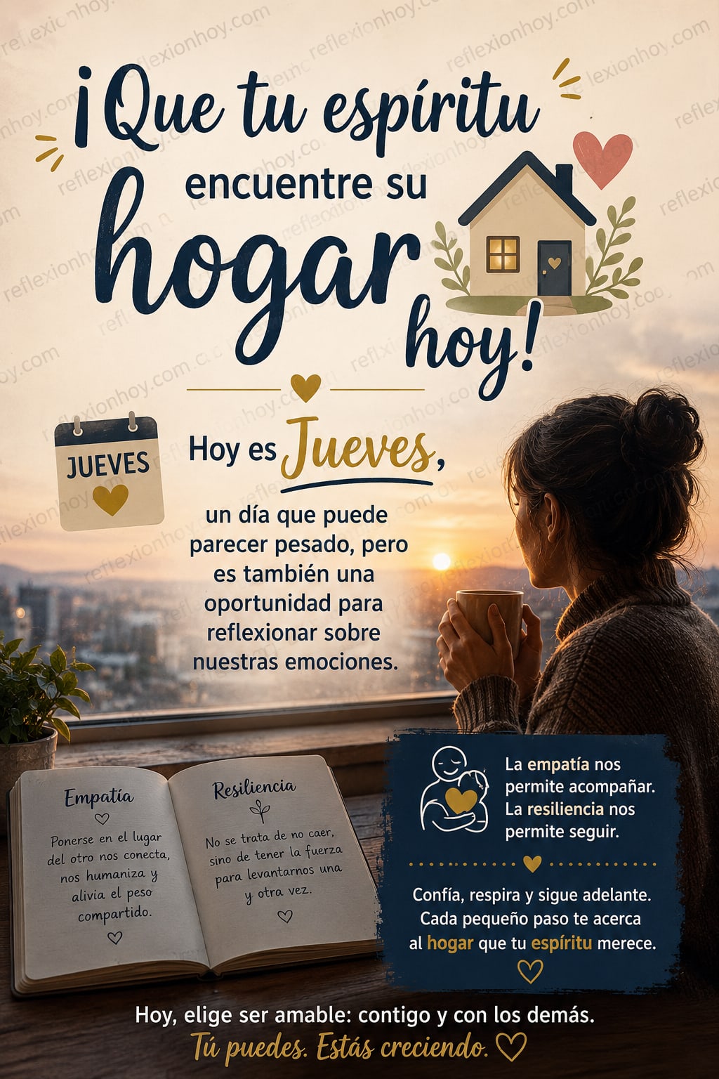 Imagen de la reflexión: ✨ Supera este Jueves Difícil con Empatía y Luz 🌈