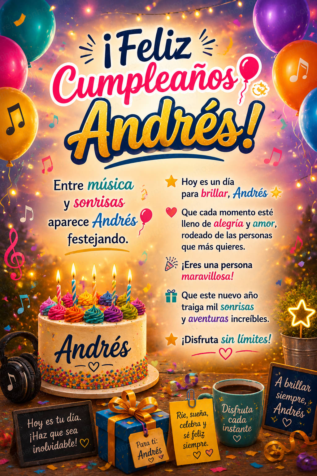 Imagen de la reflexión: ¡Feliz Cumpleaños, Andrés! 🎉🎂✨ Celebremos a lo grande