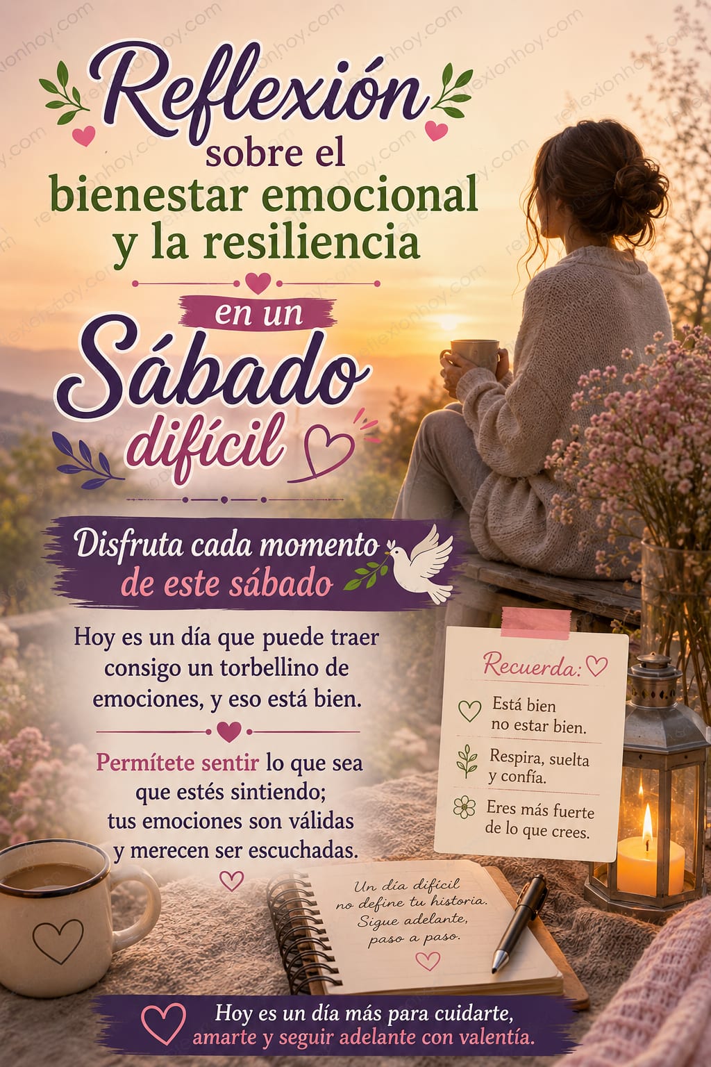 Imagen de la reflexión: 🌼 Encuentra tu luz en este sábado difícil 🌈