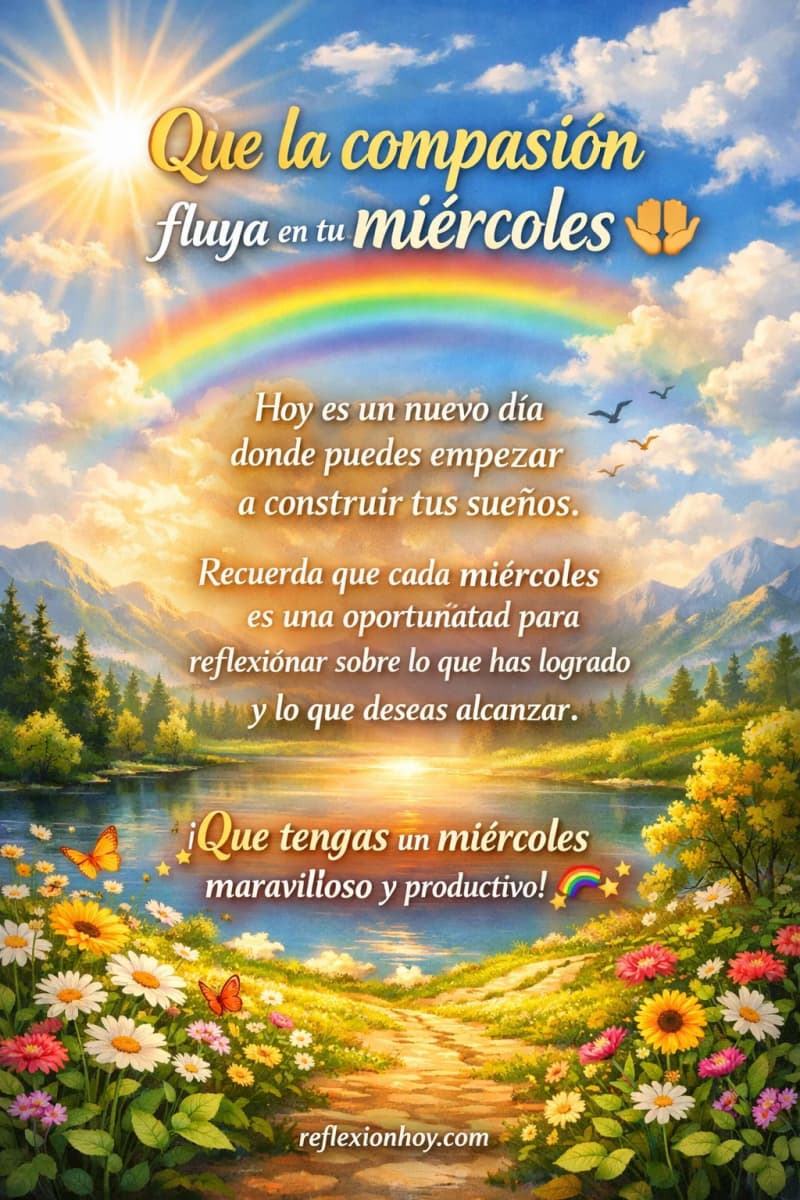 Imagen de Que la compasión fluya en tu miércoles 🤲✨