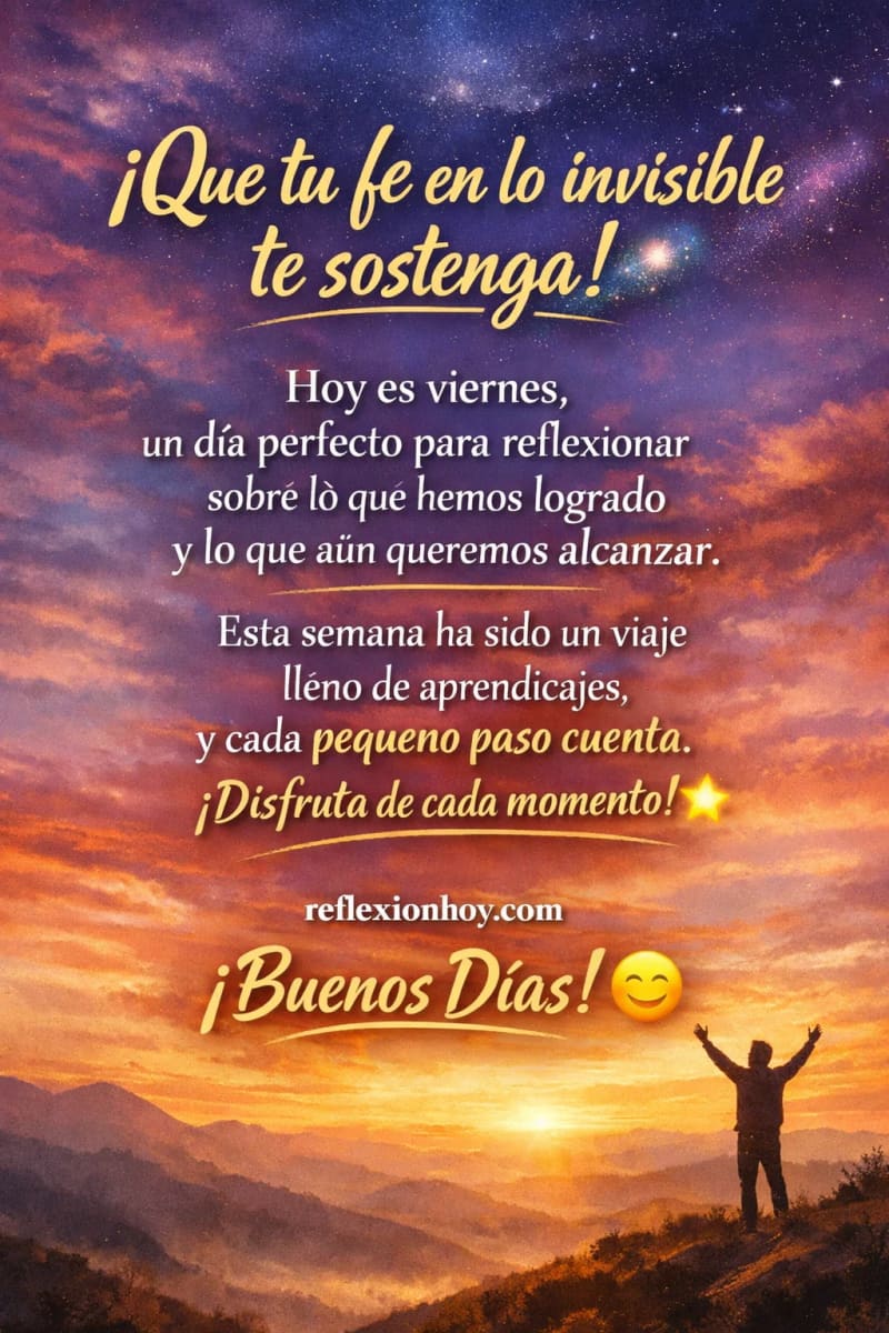 Imagen de ¡Que tu fe en lo invisible te sostenga! 🌌 Reflexiona hoy