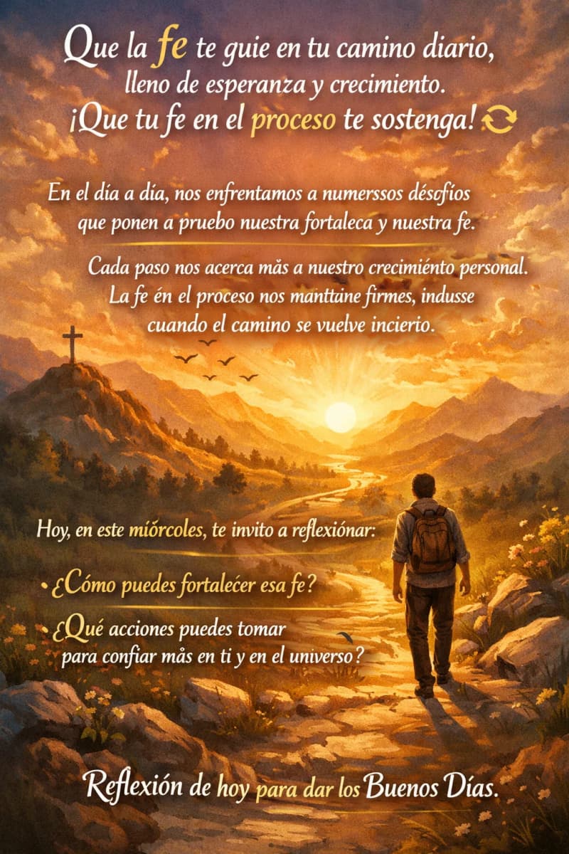 Imagen: Mantén la Fe en el Proceso: Un Viaje Diario de Esperanza 🔄