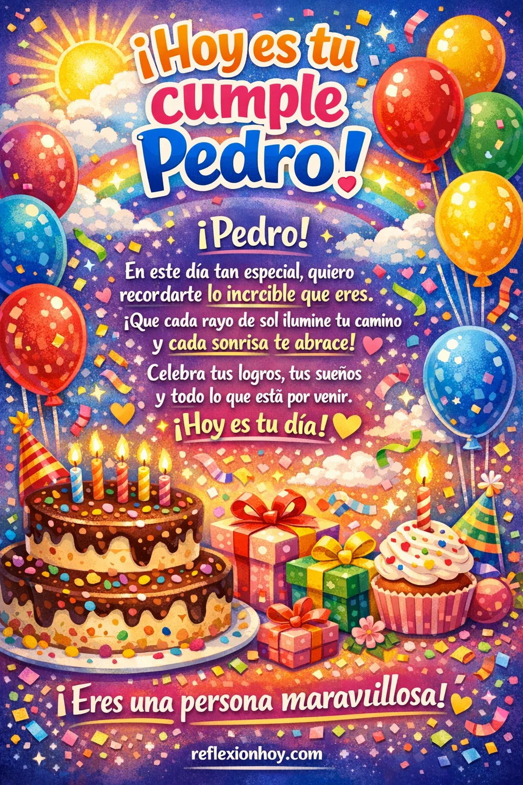 Imagen de ¡Feliz Cumpleaños, Pedro! 🎉🎂✨ Un día lleno de magia