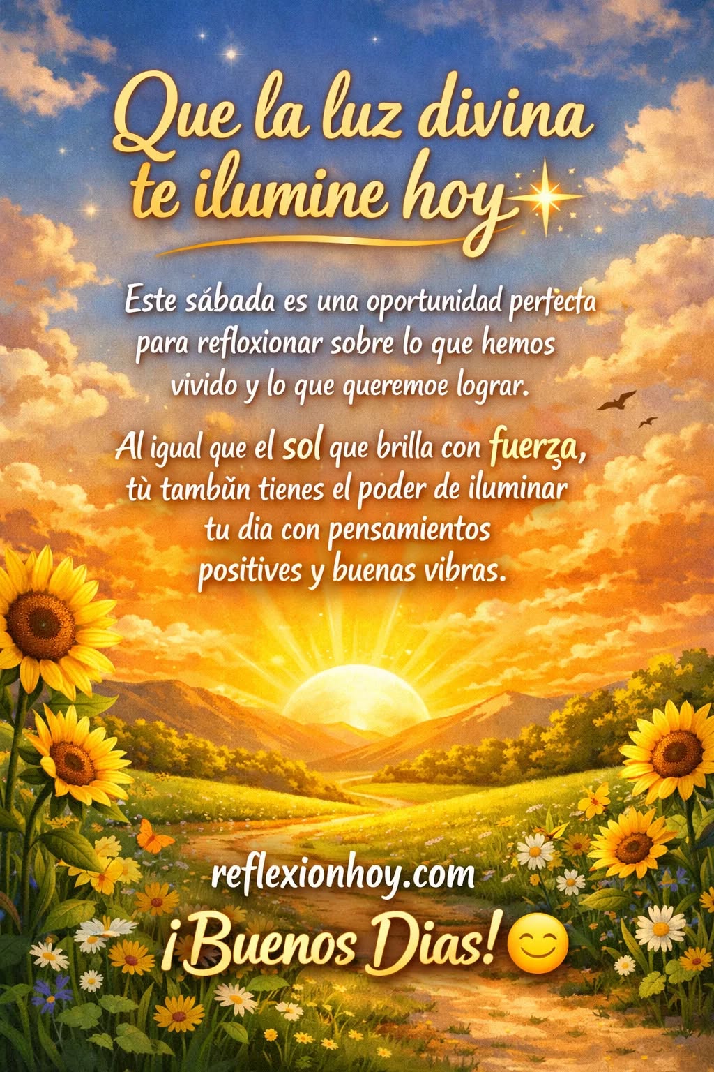 Imagen de ✨ Que la luz de este sábado ilumine tu camino! 🌟