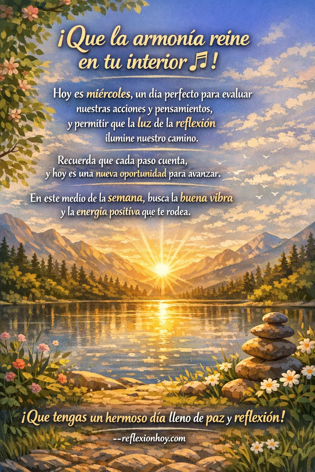 Imagen de ¡Que la armonía reine en tu vida este miércoles! 🎶