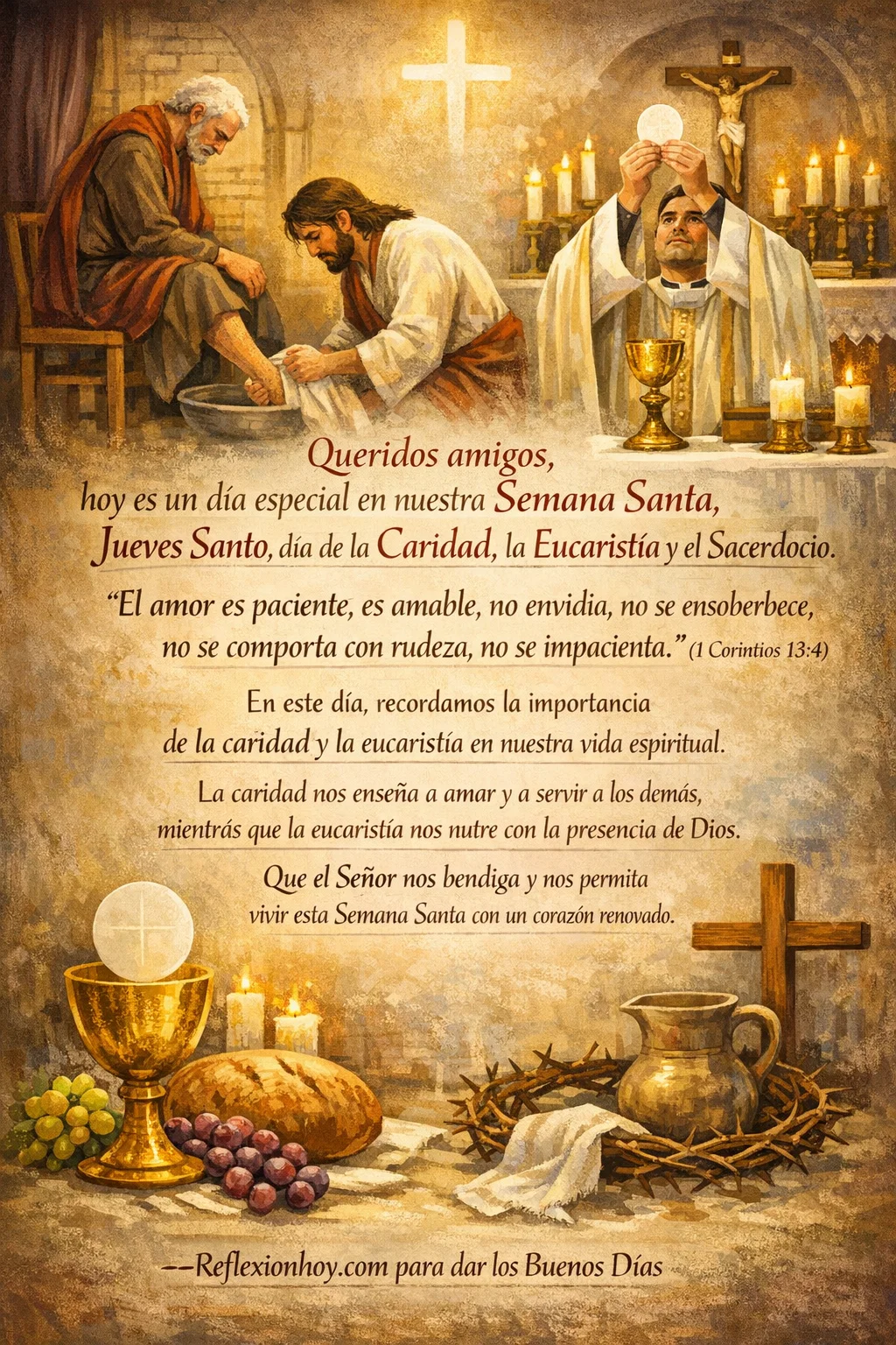 Imagen: Jueves Santo: Día de la Caridad, la Eucaristía y el Sacerdocio