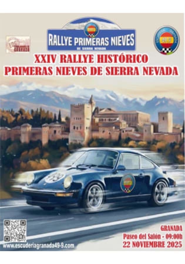 XXIV Rallye Histórico Primeras Nieves de Sierra Nevada - Poster 2025 - Toda la info de Rallies de Regularidad en rallyplanner.net