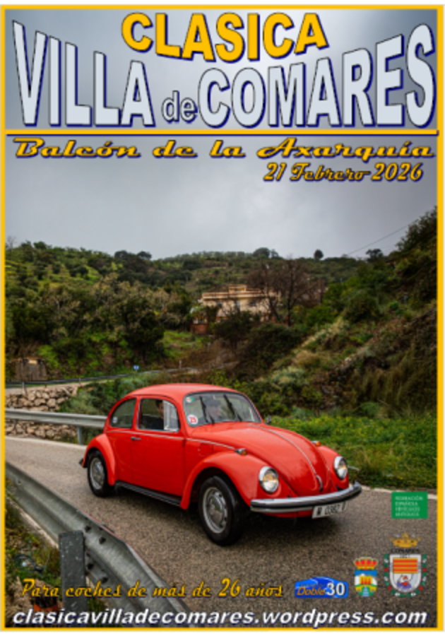 VII Clásica Villa de Comares 2026 - Poster 2026 - Toda la info de Rallies de Regularidad en rallyplanner.net