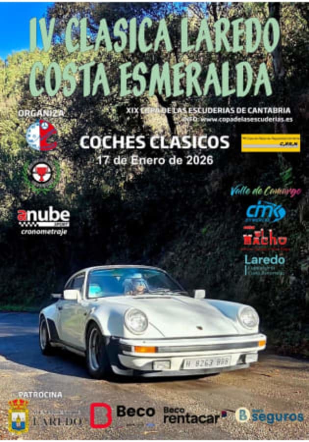 IV Rallye de Clásicos Laredo-Costa Esmeralda - Poster 2026 - Toda la info de Rallies de Regularidad en rallyplanner.net