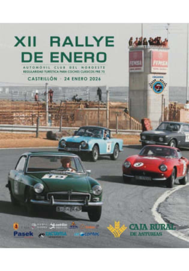 XII Rallye de Enero 2026 - Poster 2026 - Toda la info de Rallies de Regularidad en rallyplanner.net