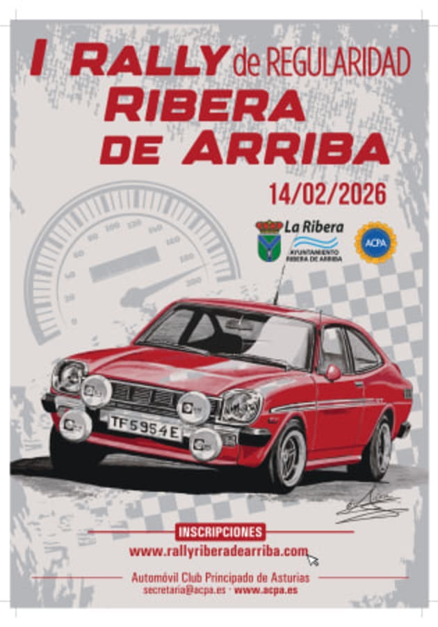 Rallye Ribera de Arriba de Históricos 2026 - Poster 2026 - Toda la info de Rallies de Regularidad en rallyplanner.net