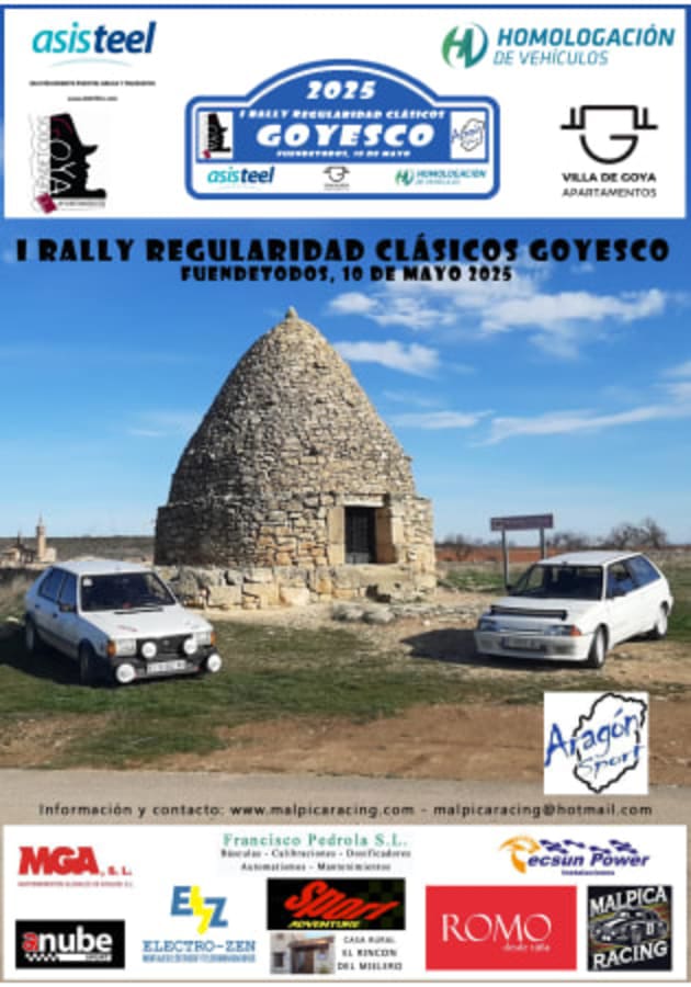I Rally Regularidad Clásicos Goyesco 2025 - Poster 2025 - Toda la info de Rallies de Regularidad en rallyplanner.net
