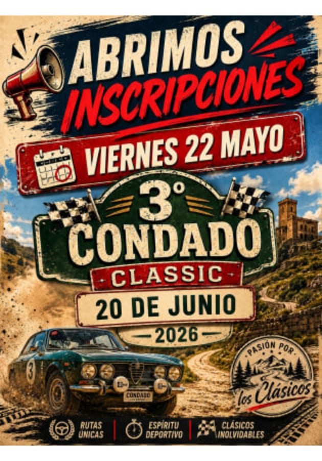 III Condado Classic - Poster 2026 - Toda la info de Rallies de Regularidad en rallyplanner.net