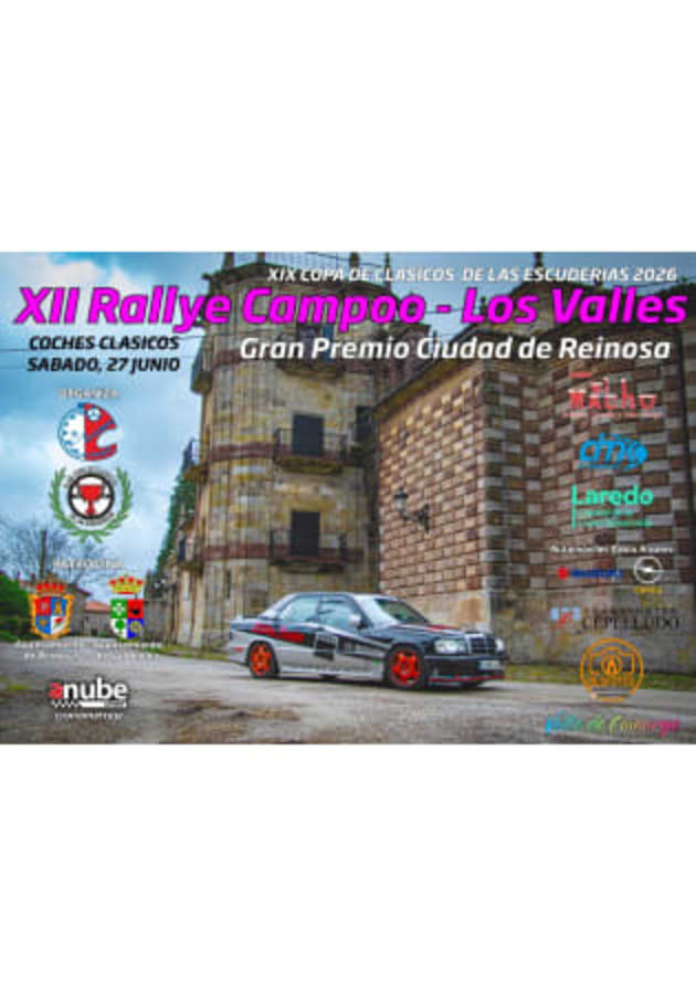 XII Rallye Campoo Los Valles 2026 - Poster 2026 - Toda la info de Rallies de Regularidad en rallyplanner.net