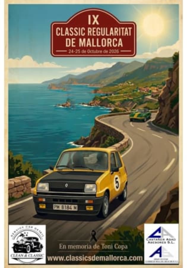 IX Clàssic Regularitat de Mallorca 2026 - Poster 2026 - Toda la info de Rallies de Regularidad en rallyplanner.net